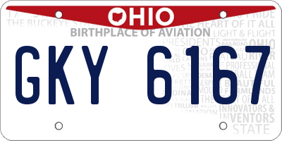 OH license plate GKY6167