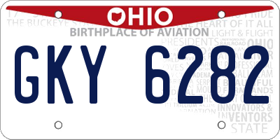 OH license plate GKY6282