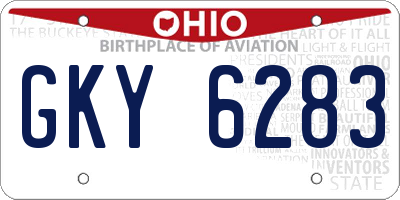 OH license plate GKY6283