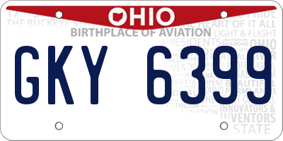 OH license plate GKY6399
