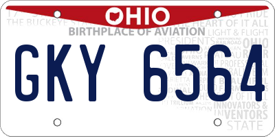 OH license plate GKY6564