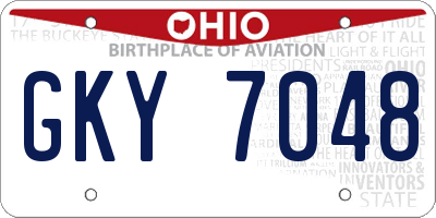 OH license plate GKY7048