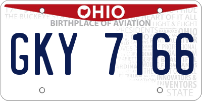 OH license plate GKY7166