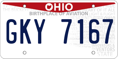OH license plate GKY7167