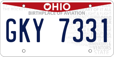 OH license plate GKY7331