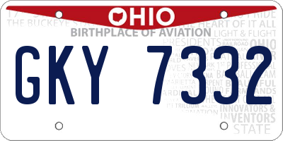 OH license plate GKY7332