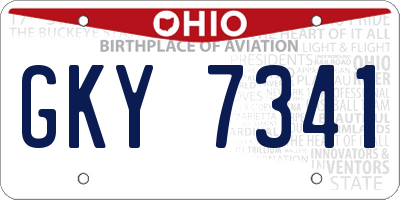 OH license plate GKY7341