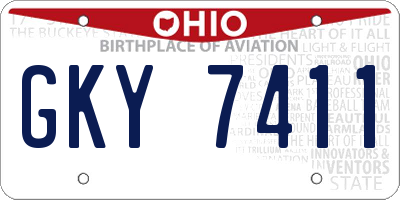 OH license plate GKY7411
