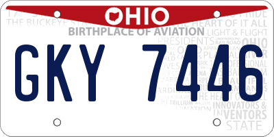 OH license plate GKY7446