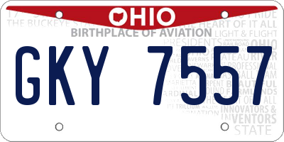 OH license plate GKY7557