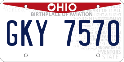 OH license plate GKY7570