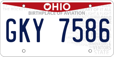 OH license plate GKY7586