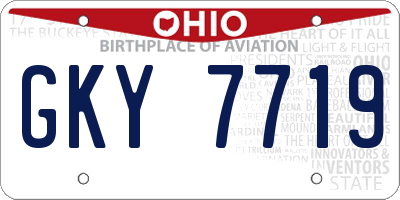 OH license plate GKY7719