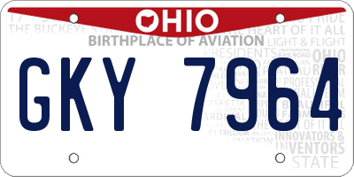OH license plate GKY7964