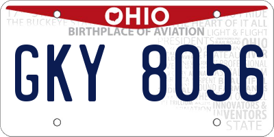 OH license plate GKY8056