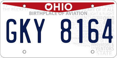 OH license plate GKY8164