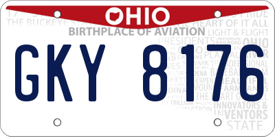 OH license plate GKY8176