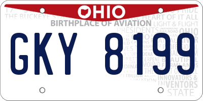 OH license plate GKY8199