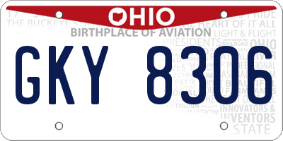 OH license plate GKY8306