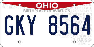 OH license plate GKY8564