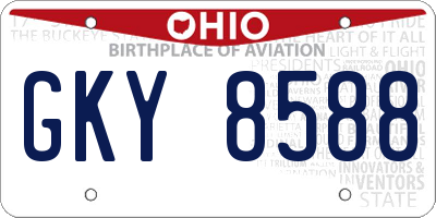 OH license plate GKY8588