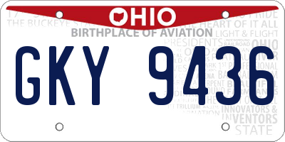 OH license plate GKY9436