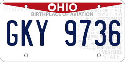 OH license plate GKY9736