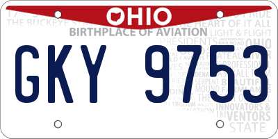 OH license plate GKY9753