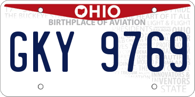 OH license plate GKY9769