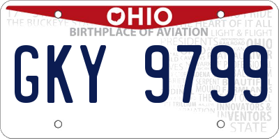 OH license plate GKY9799
