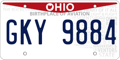OH license plate GKY9884