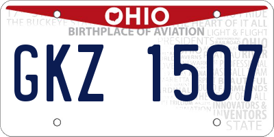 OH license plate GKZ1507