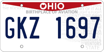 OH license plate GKZ1697