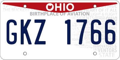 OH license plate GKZ1766
