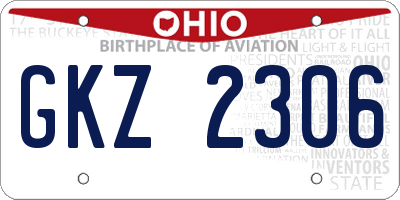 OH license plate GKZ2306