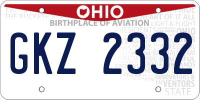 OH license plate GKZ2332