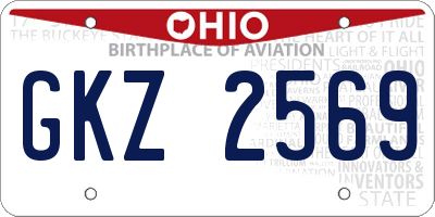 OH license plate GKZ2569