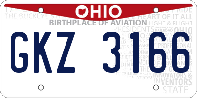 OH license plate GKZ3166