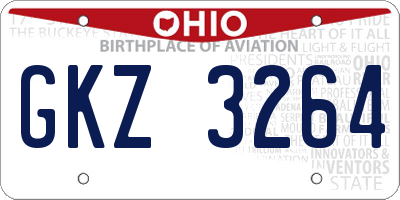 OH license plate GKZ3264