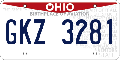 OH license plate GKZ3281