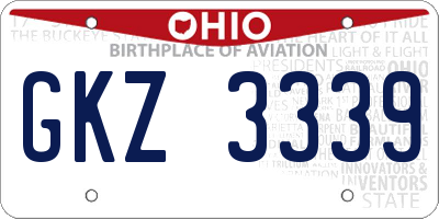 OH license plate GKZ3339