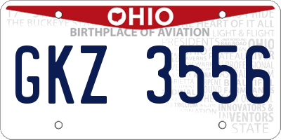 OH license plate GKZ3556
