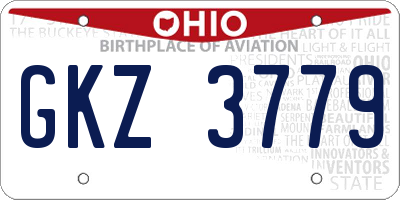 OH license plate GKZ3779