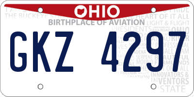 OH license plate GKZ4297