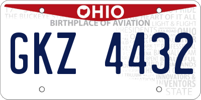 OH license plate GKZ4432