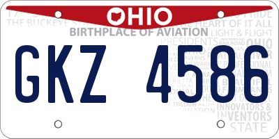 OH license plate GKZ4586