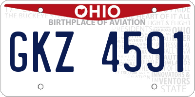 OH license plate GKZ4591