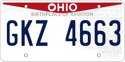 OH license plate GKZ4663