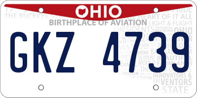 OH license plate GKZ4739