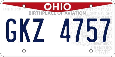 OH license plate GKZ4757